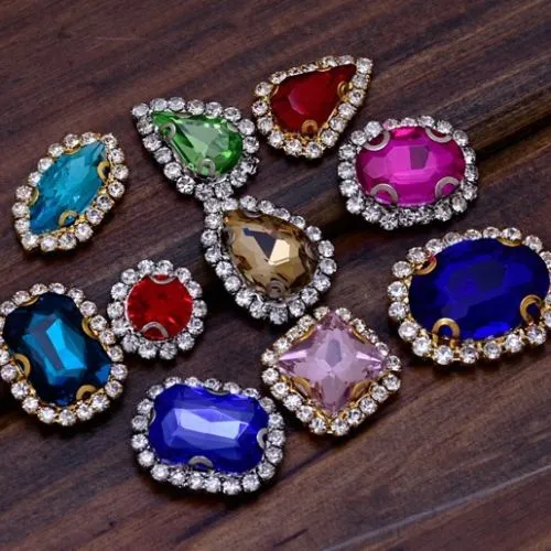 10x14mm Oval Pointed Back Rhinestones Glass Jewels point crystal Nail Art Craft Supply mixed 50pcs 10183858