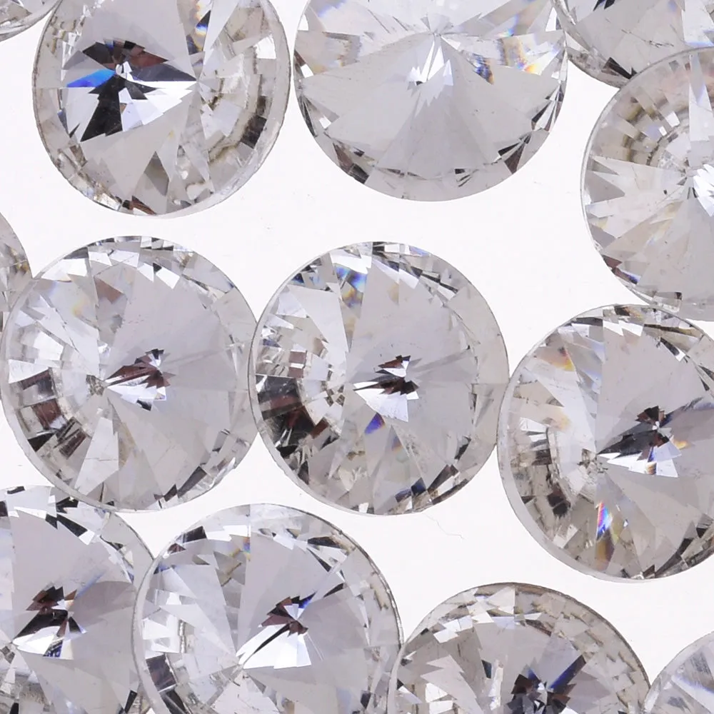 16mm High Quality Glass Rhinestones Round Jewelry Stones Satellite stone Pointed Back  clear white 50pcs 10182050