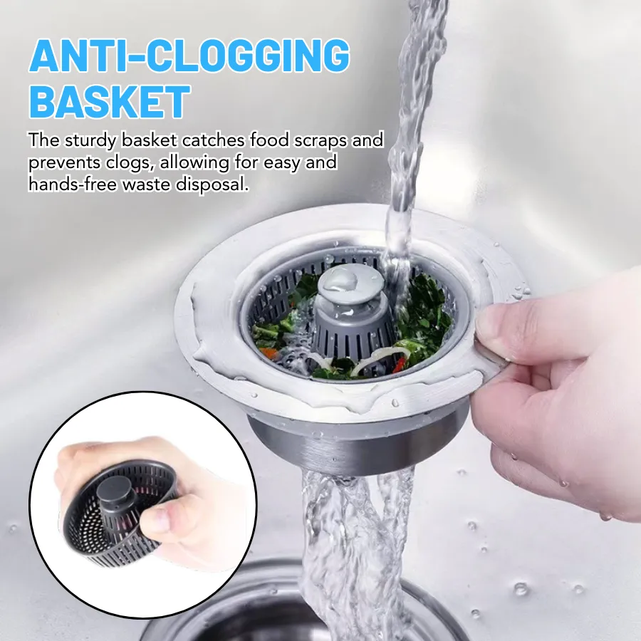 3in1 Kitchen Sink Drain Strainer