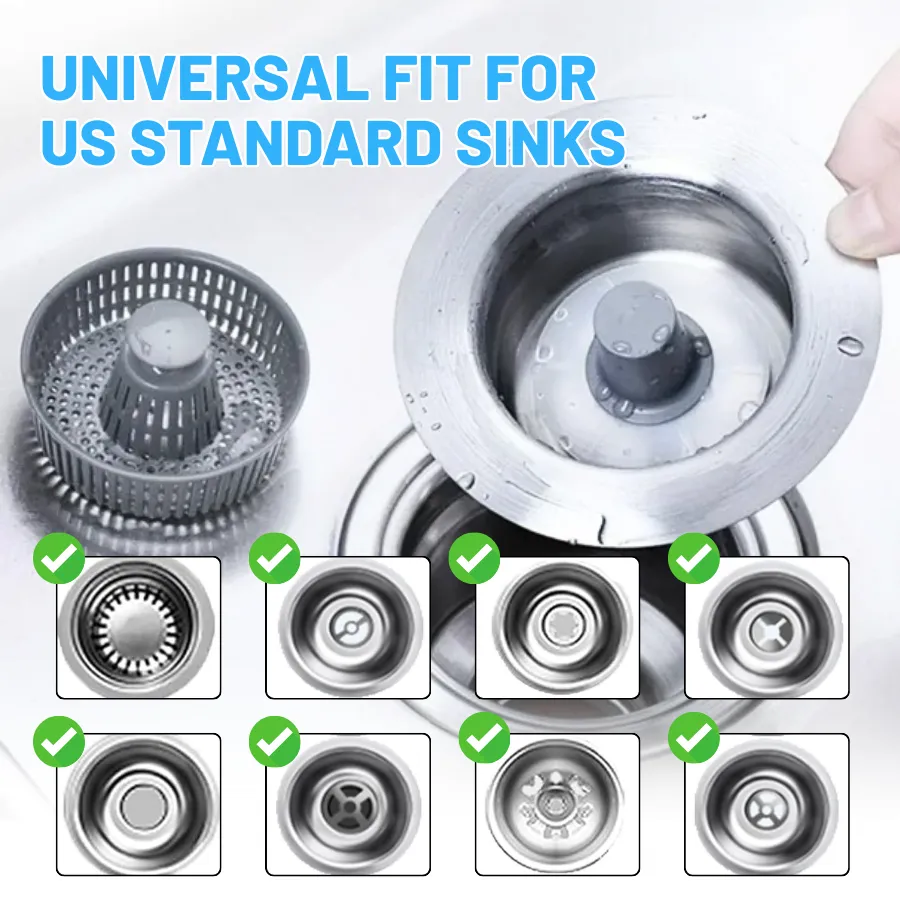 3in1 Kitchen Sink Drain Strainer