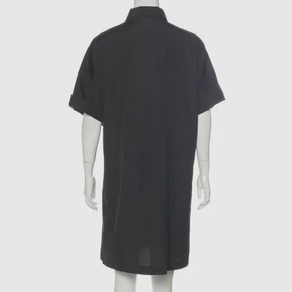 Acne Studios Sena Poplin Oversized Shirt Dress Cotton Black Like New Sz 42/10US
