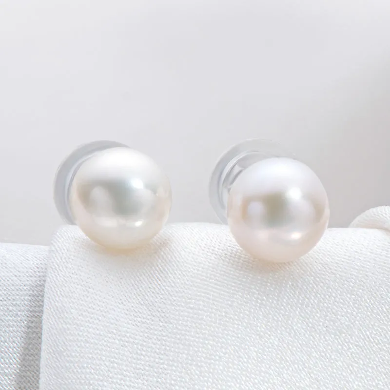 Ainuoshi 925 Silver 5.5-6mm Natural Freshwater Pearl Earrings