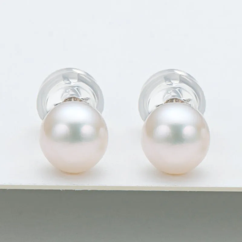 Ainuoshi 925 Silver 5.5-6mm Natural Freshwater Pearl Earrings