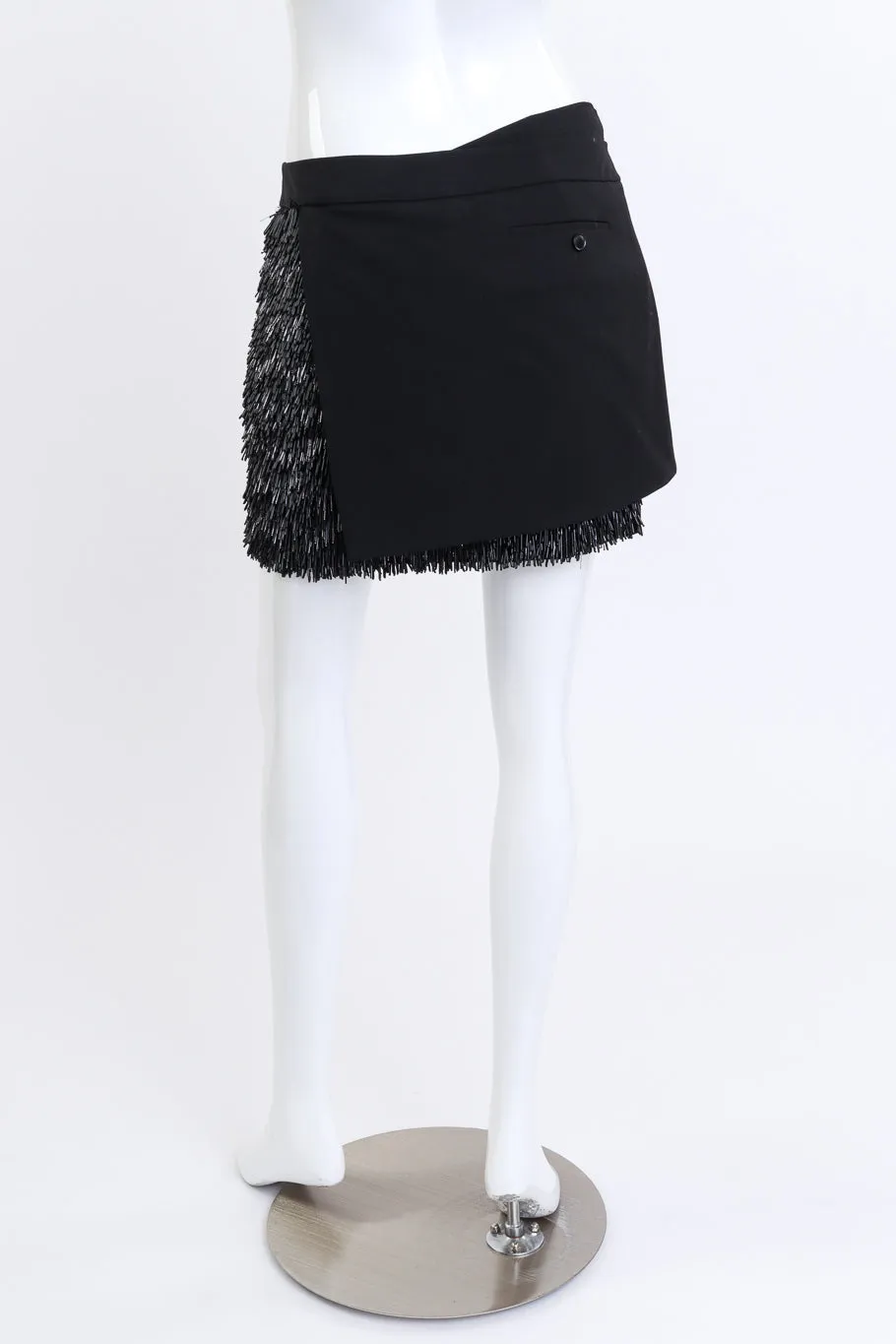 Asymmetrical Beaded Mini Skirt