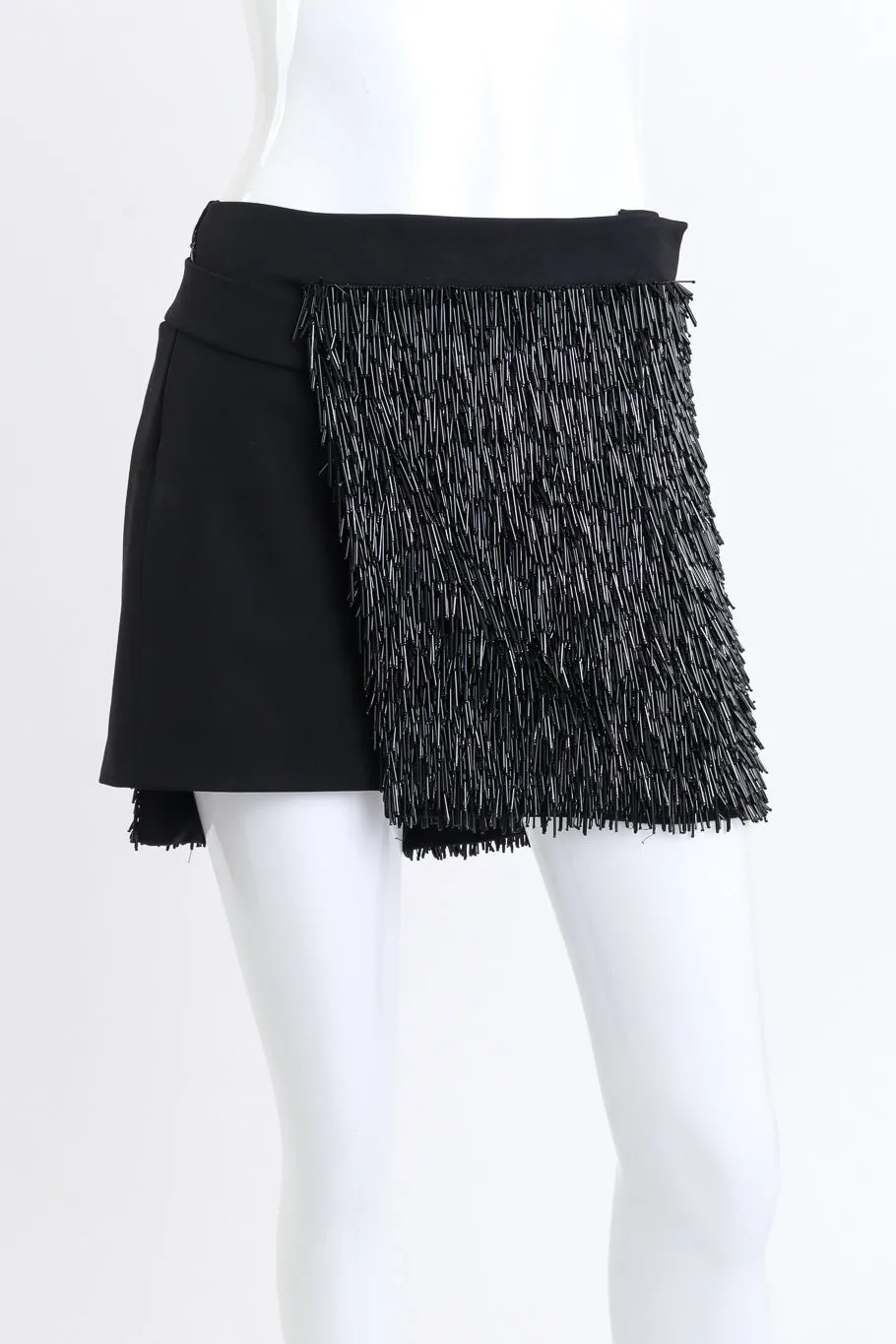Asymmetrical Beaded Mini Skirt