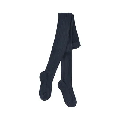 Baby Navy Ribbed Tights