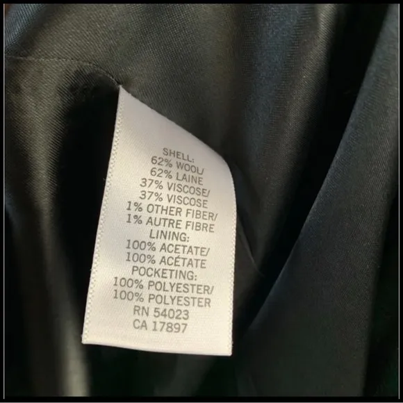 BANANA REPUBLIC WOOL TOGGLE COAT Sz XS