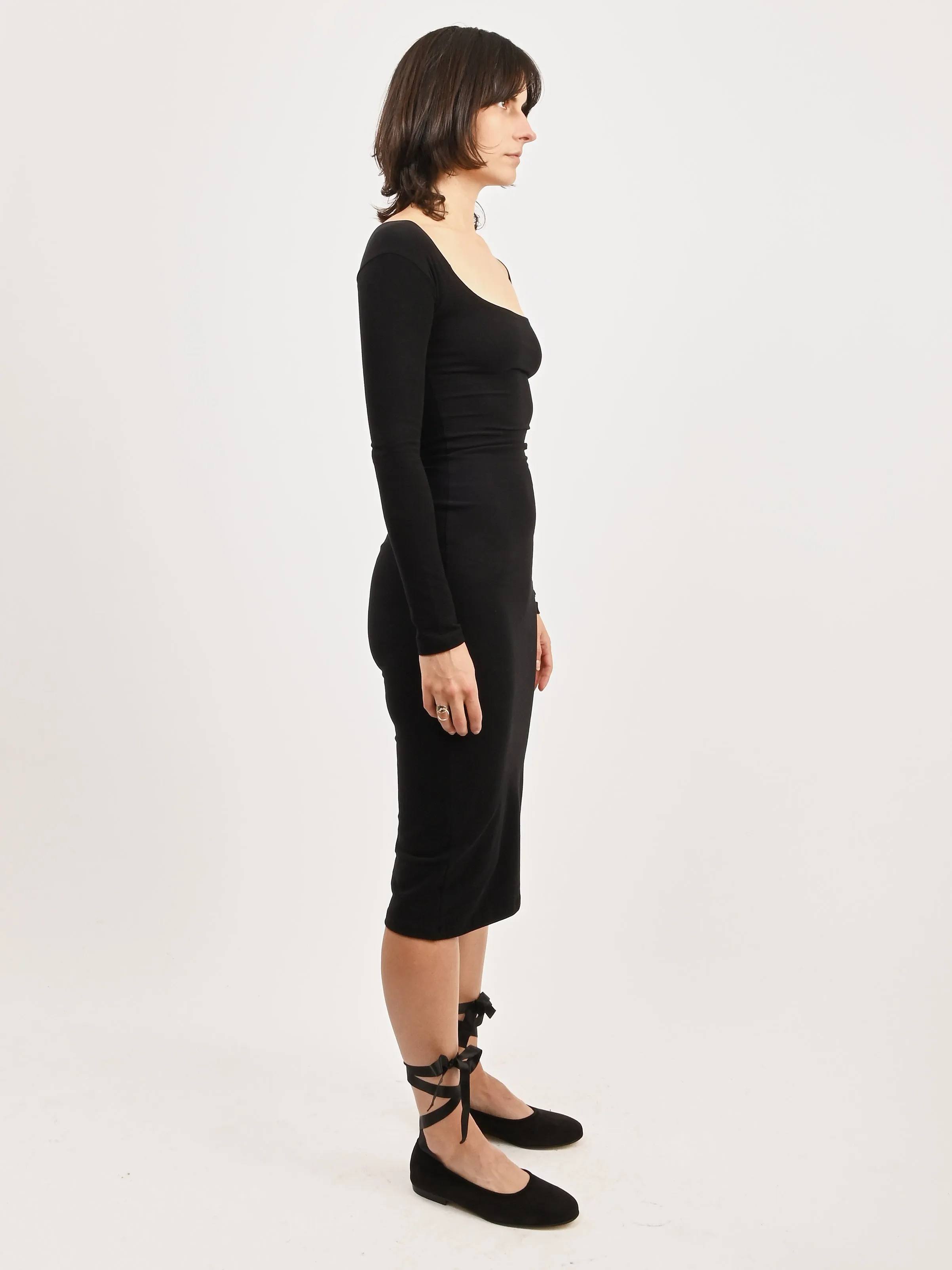 Black El Tigre Midi Dress