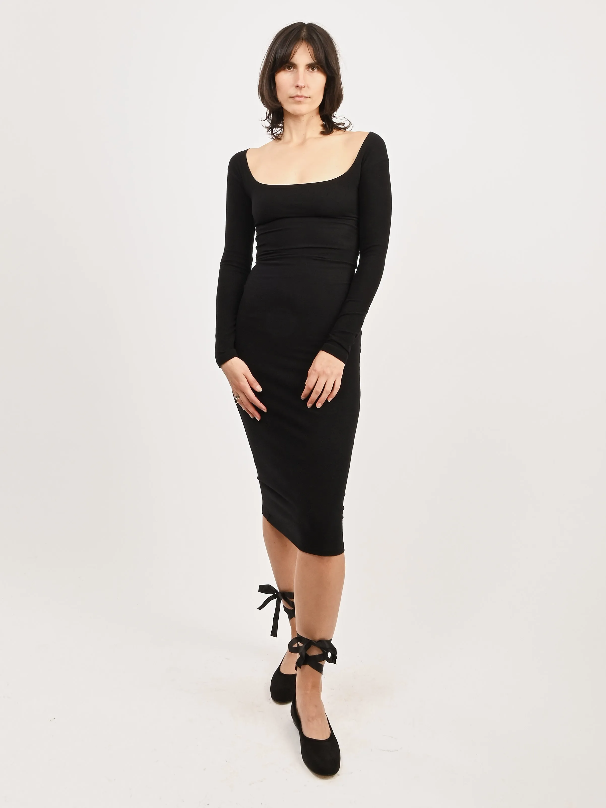 Black El Tigre Midi Dress