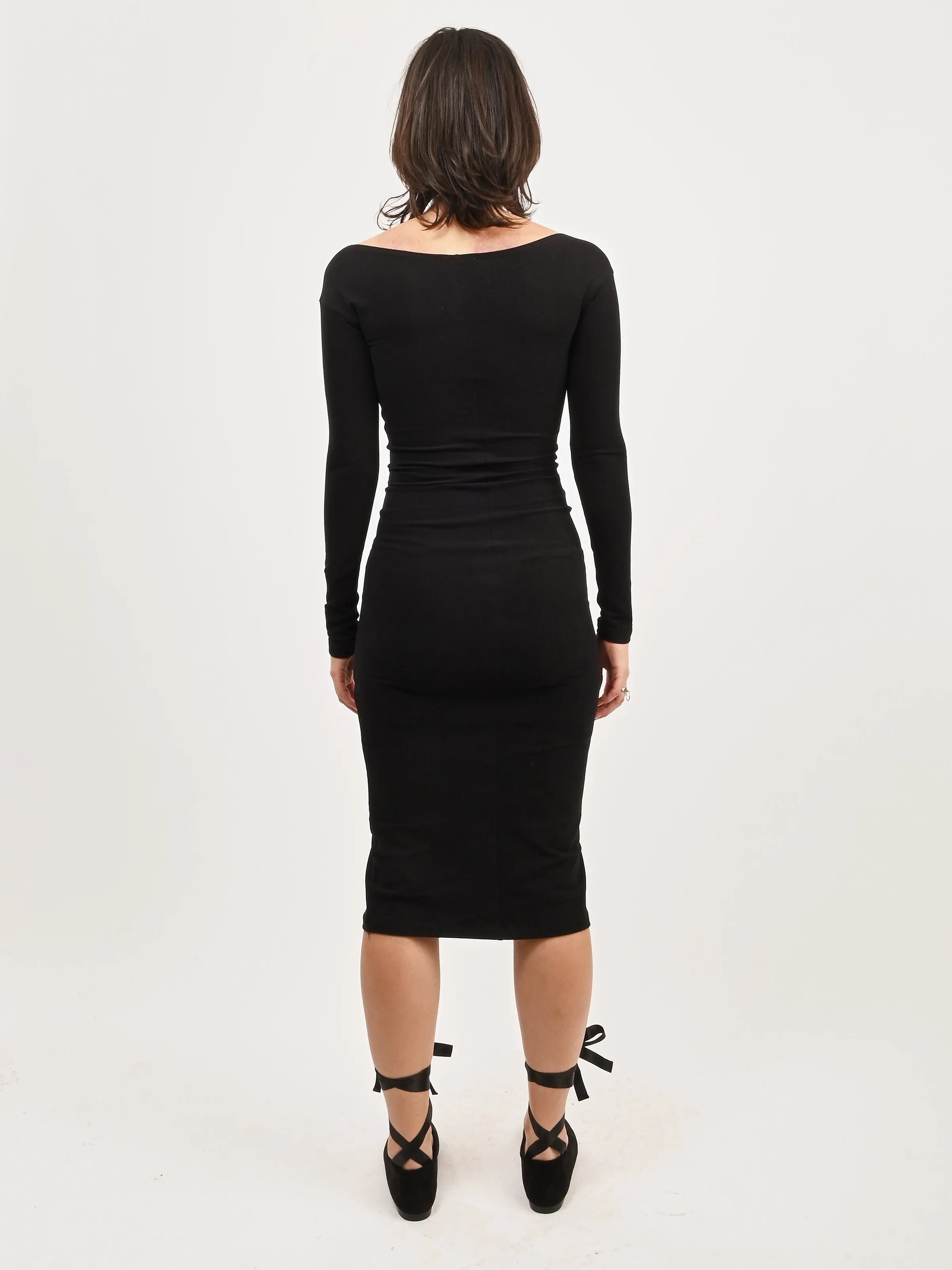 Black El Tigre Midi Dress