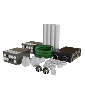 Blauberg EC-D5B-180-HK4 Komfort 4-Bed House, Complete Horizontal MVHR Heat Recovery Ventilation Kit