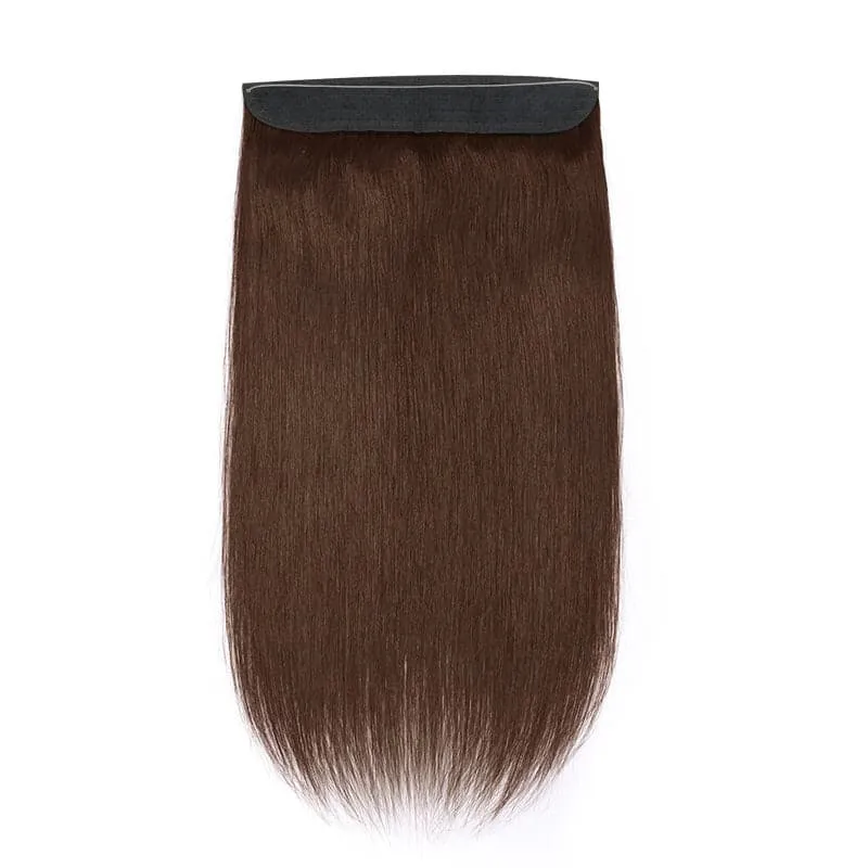 Brown Halo Human Hair Extension For Thin Hair Full Volume