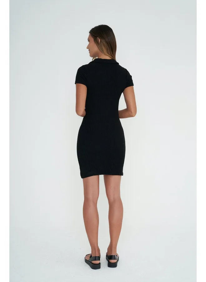Collared Rib Dress