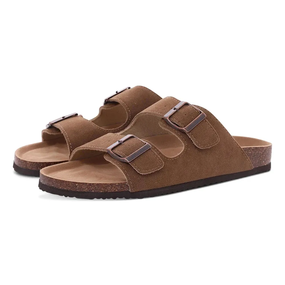 Crestar Women's Suede Cork Clogs Soft Leather Clogs Classic Cork Clog Antislip Slippers Unisex Waterproof Mule with Arch Support