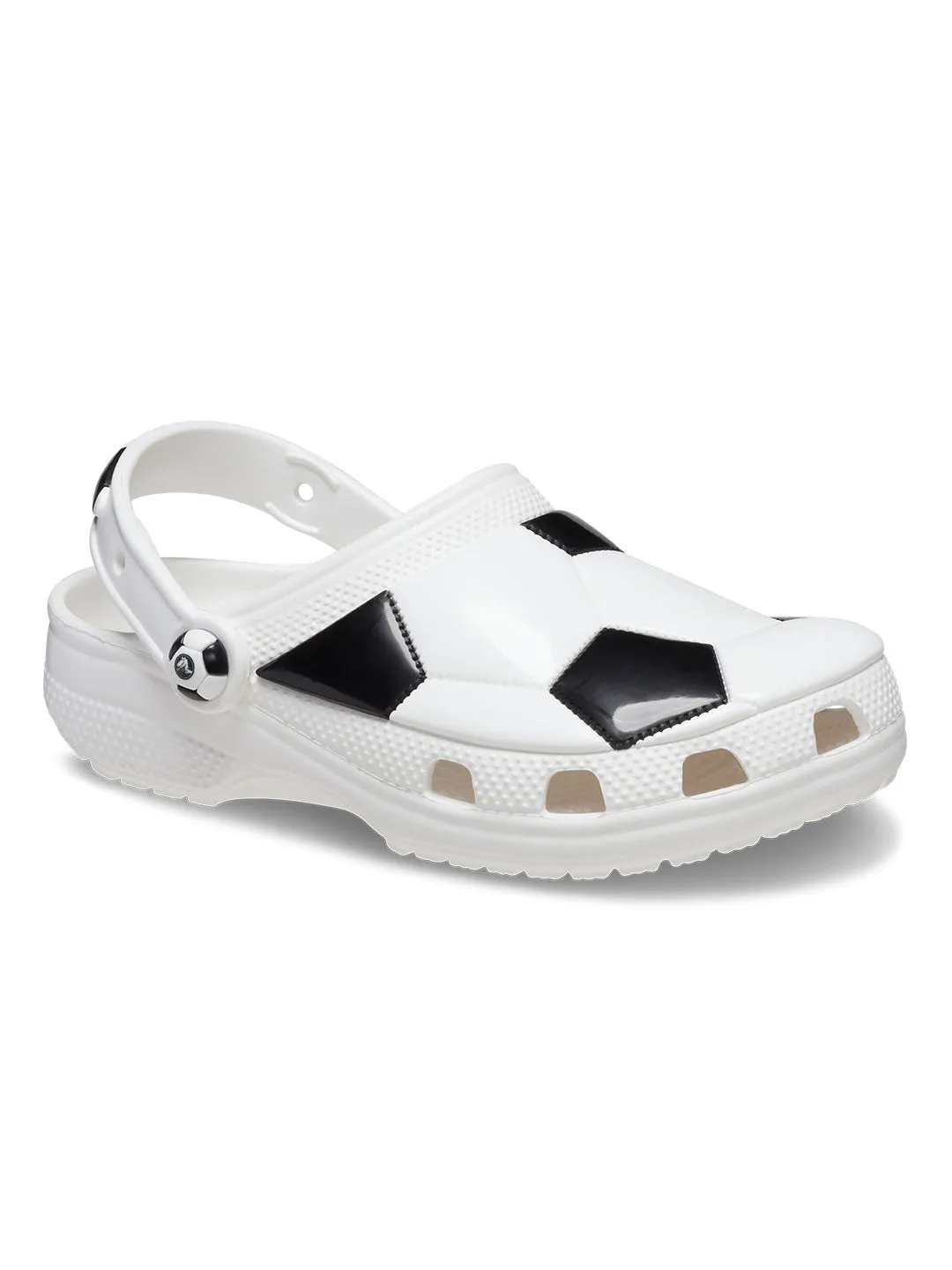 Crocs White Kid Classic Soccer Ball Clog