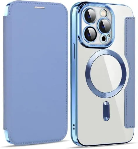 Etui Flip Wallet Magsafe iPhone 15 Pro Max - Lightblue