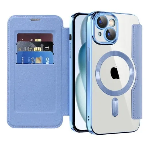 Etui Flip Wallet Magsafe iPhone 15 Pro Max - Lightblue