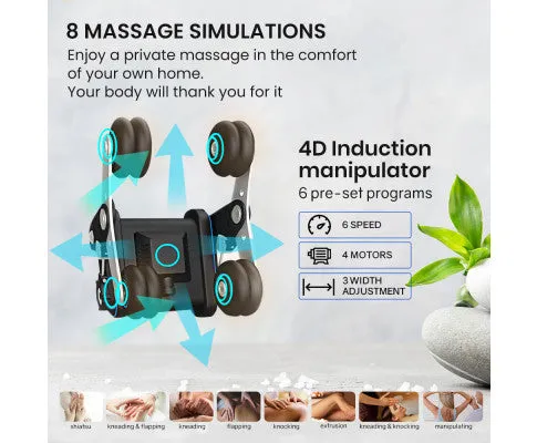 FORTIA Cloud 9 MkII Electric Massage Chair Full Body Zero Gravity with Heat and Bluetooth, Cream/Brown