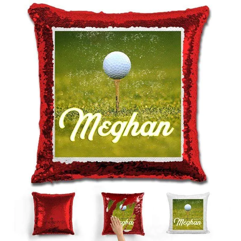 Golf Personalized Flip Sequin Pillow