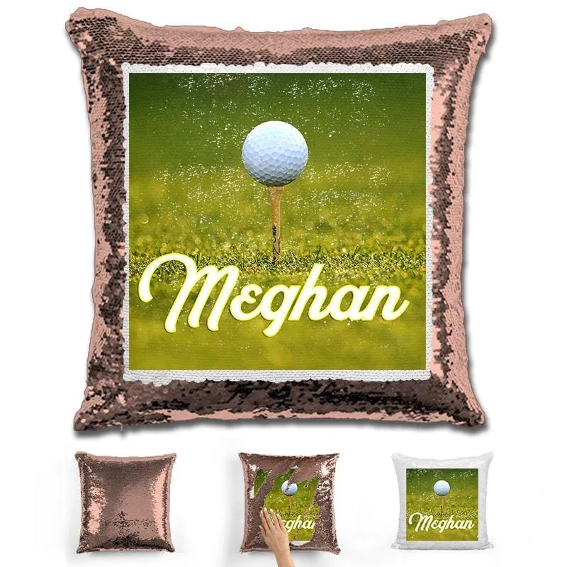 Golf Personalized Flip Sequin Pillow