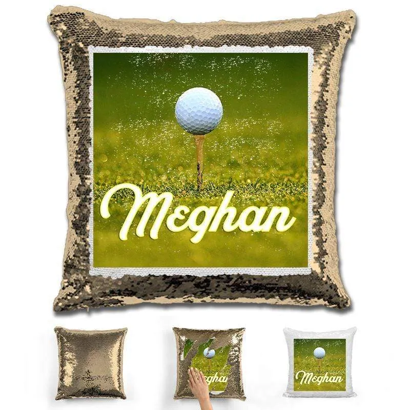 Golf Personalized Flip Sequin Pillow