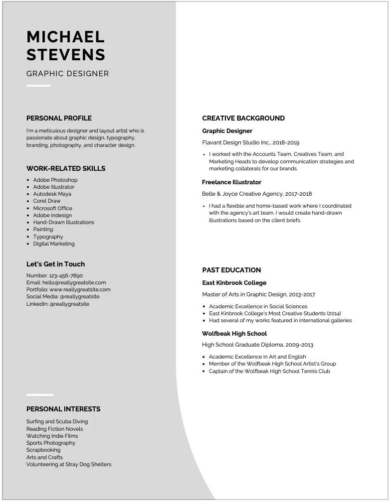 Graphic Designer CV