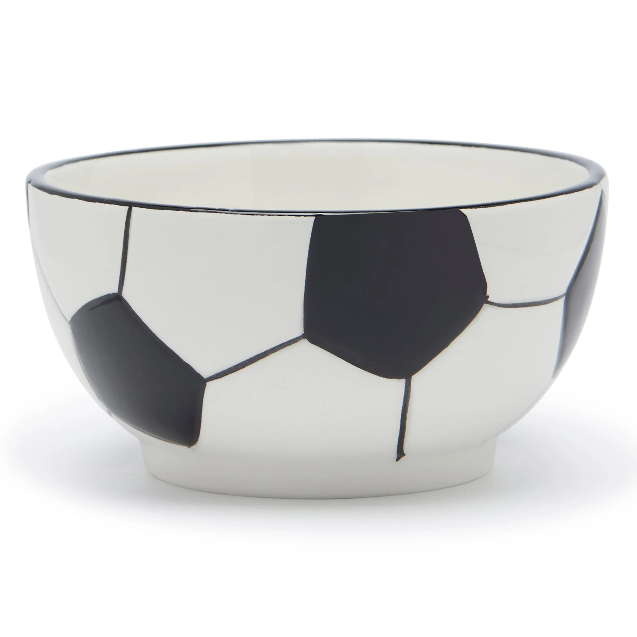 GRAPHIC FOOTBALL BOWL & MUG (13X9.2 CM, WHITE)