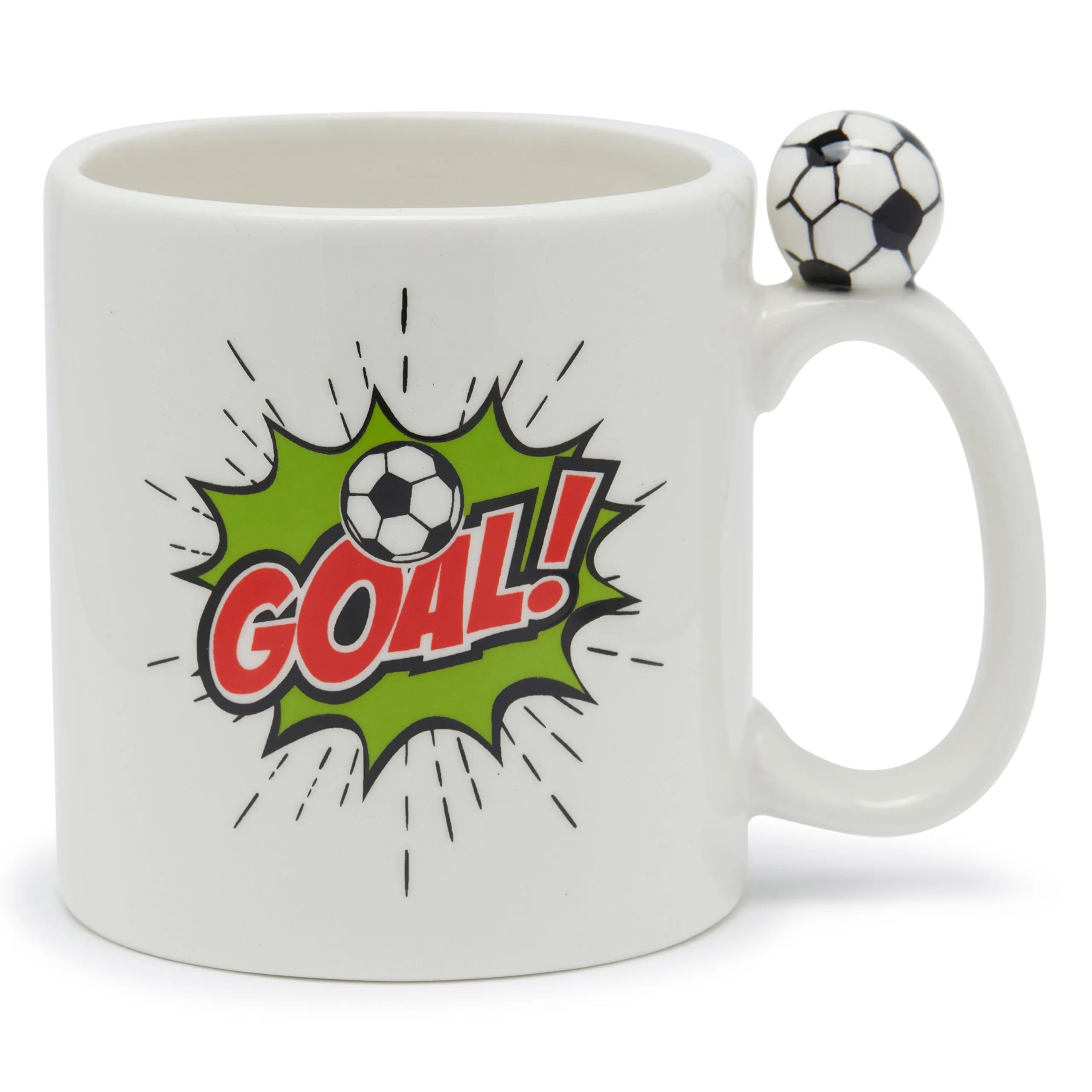 GRAPHIC FOOTBALL BOWL & MUG (13X9.2 CM, WHITE)