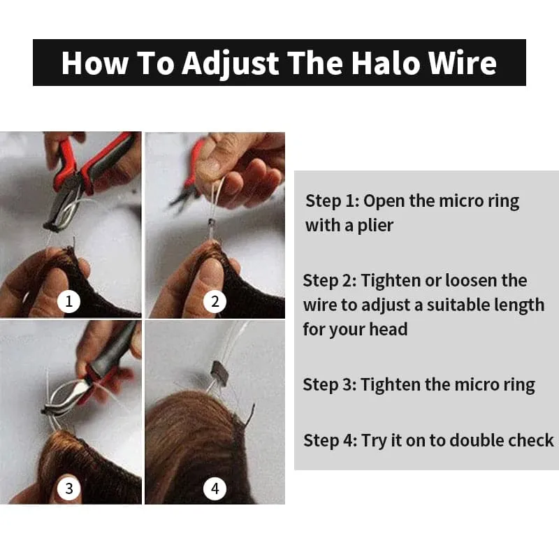 Grey Halo Human Hair Extensions