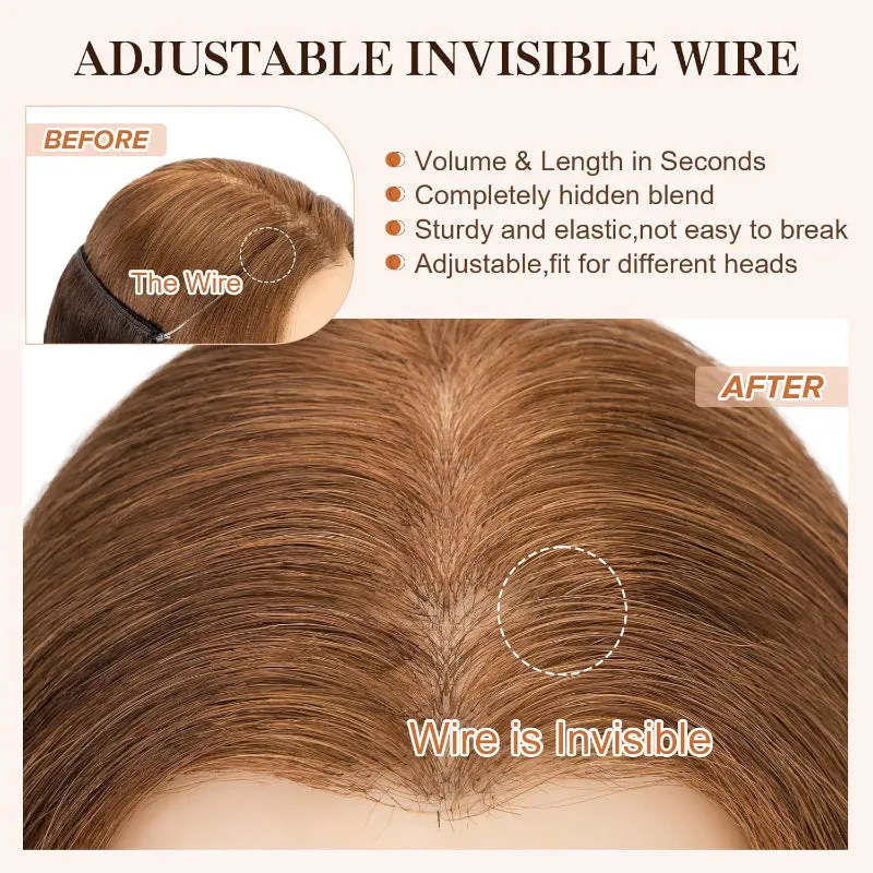 Halo Real Human Hair Extensions With Durable Double Fixation Light Volume