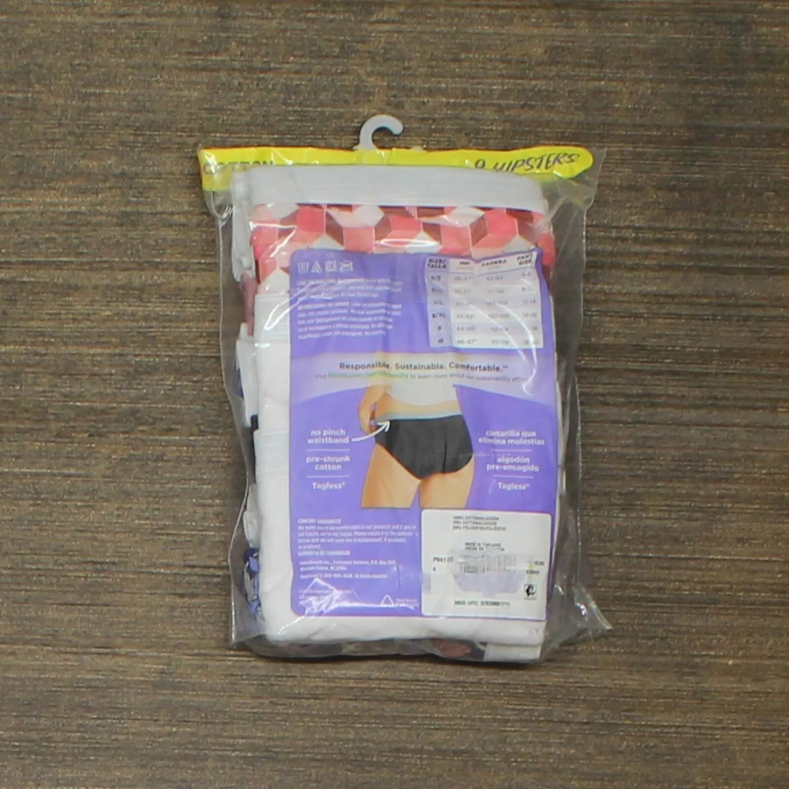 Hanes Women's Cotton 6pk PP41SC Hipster Underwear Briefs P941SC