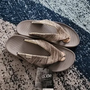 Hey Dude Milo 112461500 Flip Flop Men's US 11 Brown Knitted Slide Slipper