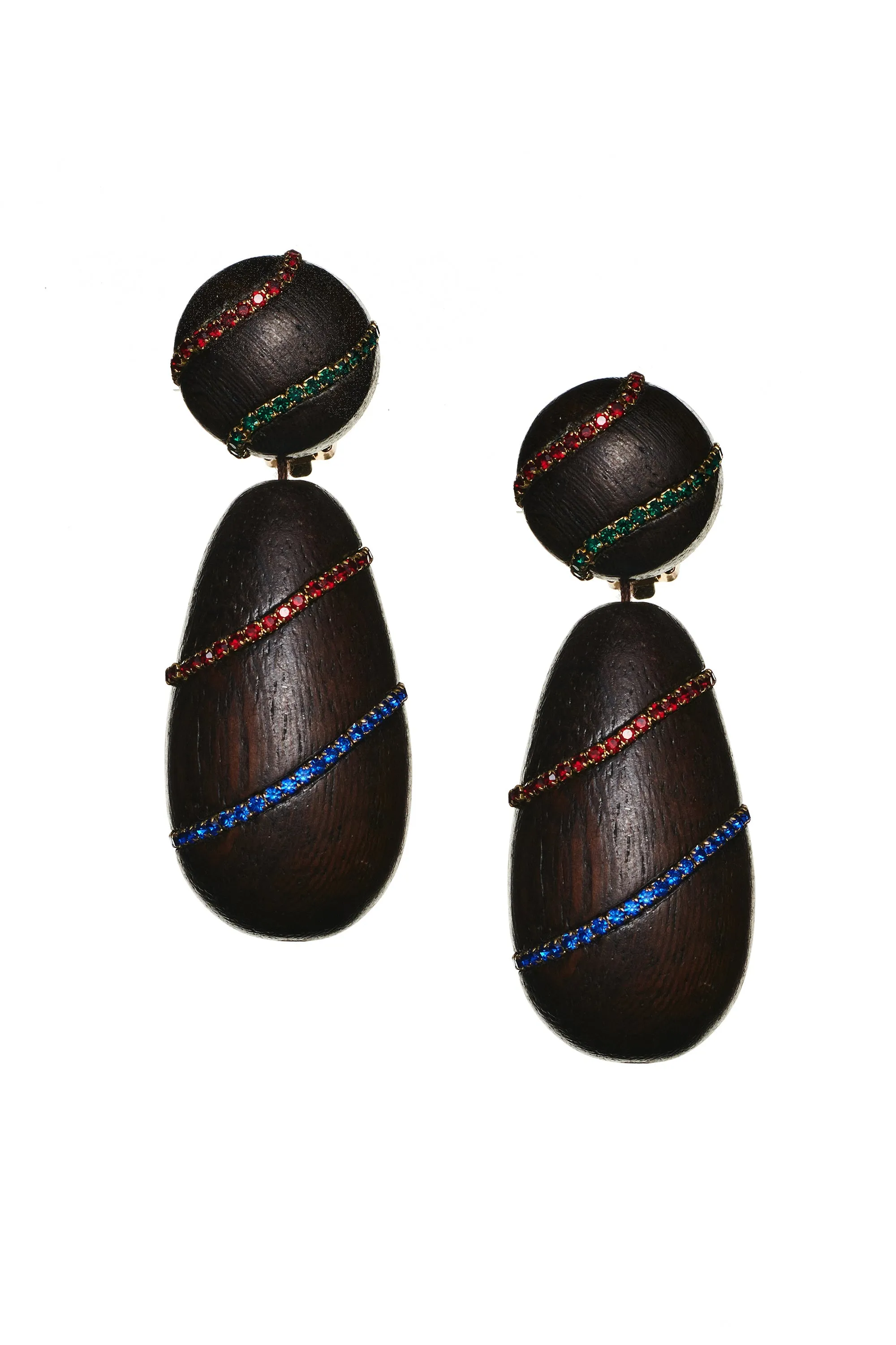 HUDSON EARRINGS - ROBLE WOOD/MULTI