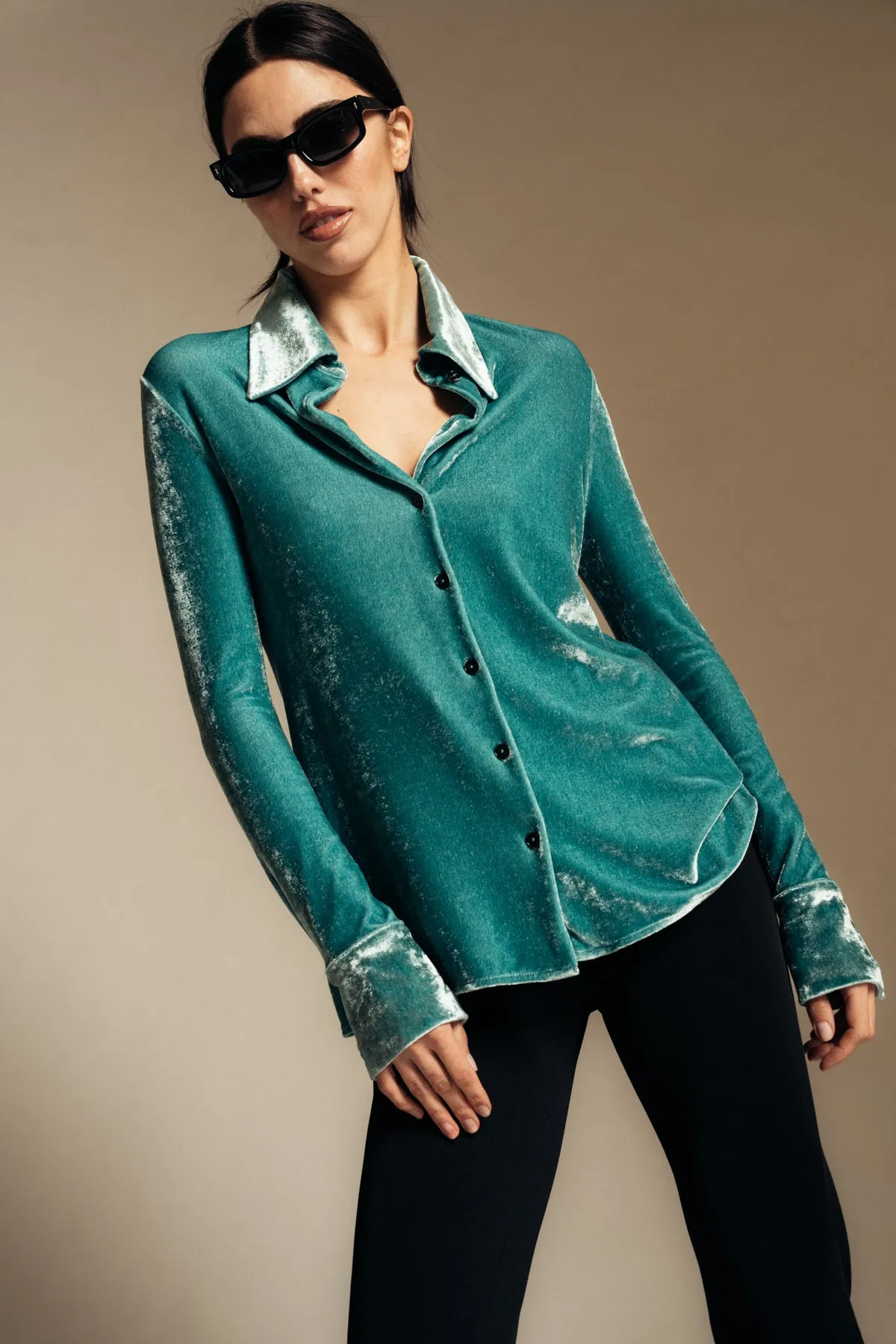 JIL SANDER | VELVET JERSERY SHIRT