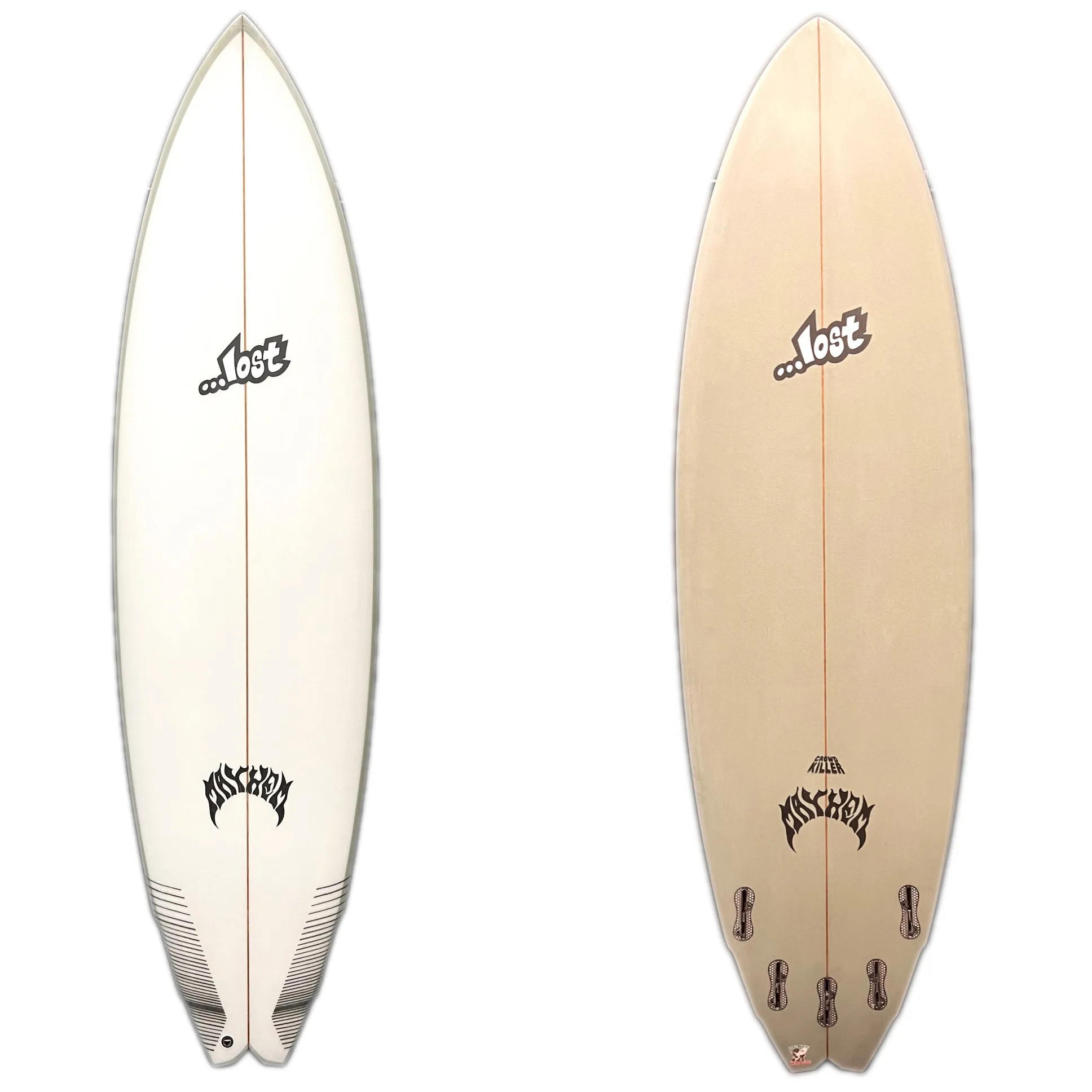 Lost 6'4" Crowd Killer Olive Rails & Hull