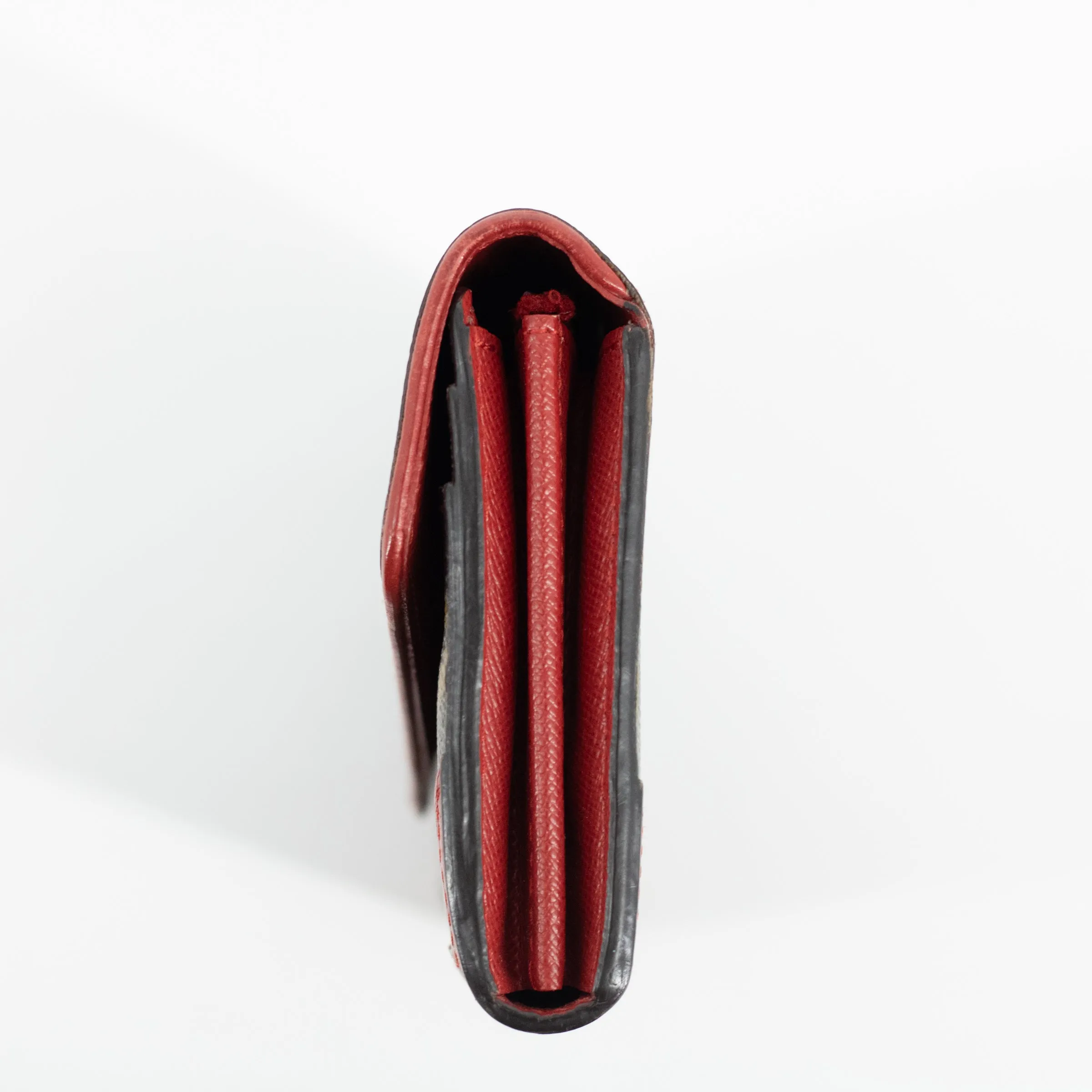 Louis Vuitton Red Monogram Canvas Retiro Sarah Wallet #1904