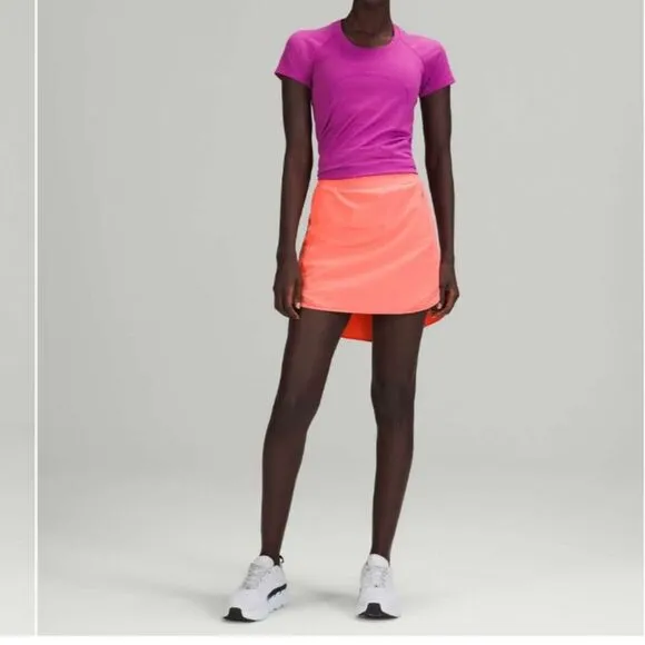 Lululemon Women’s 2 Hotty Hot High Rise Skort Skort Raspberry Cream Pink Tennis