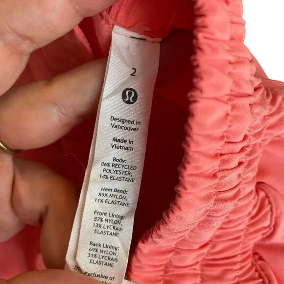 Lululemon Women’s 2 Hotty Hot High Rise Skort Skort Raspberry Cream Pink Tennis
