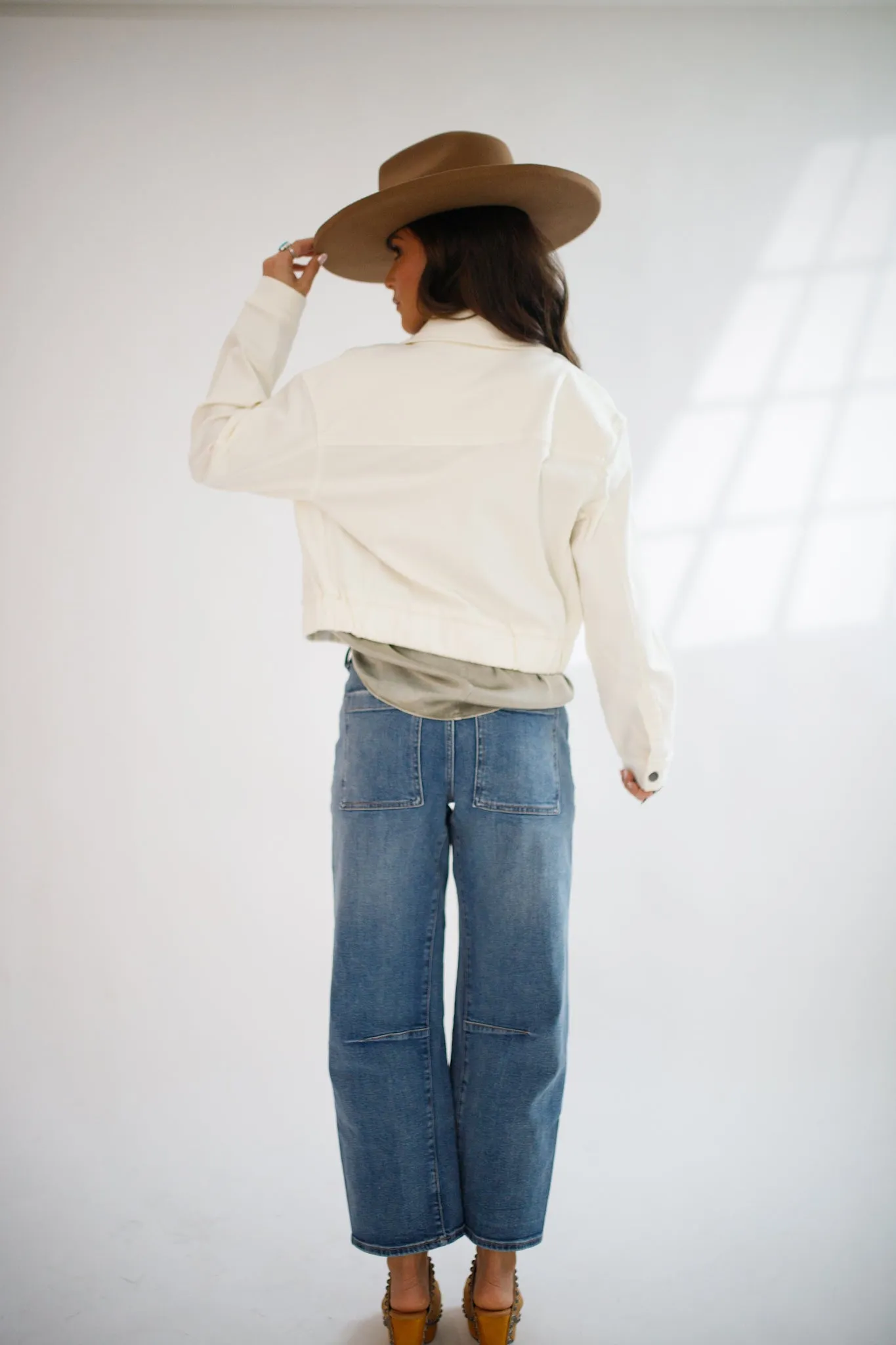 Meadow Zip Front Jacket with Shirring Detail