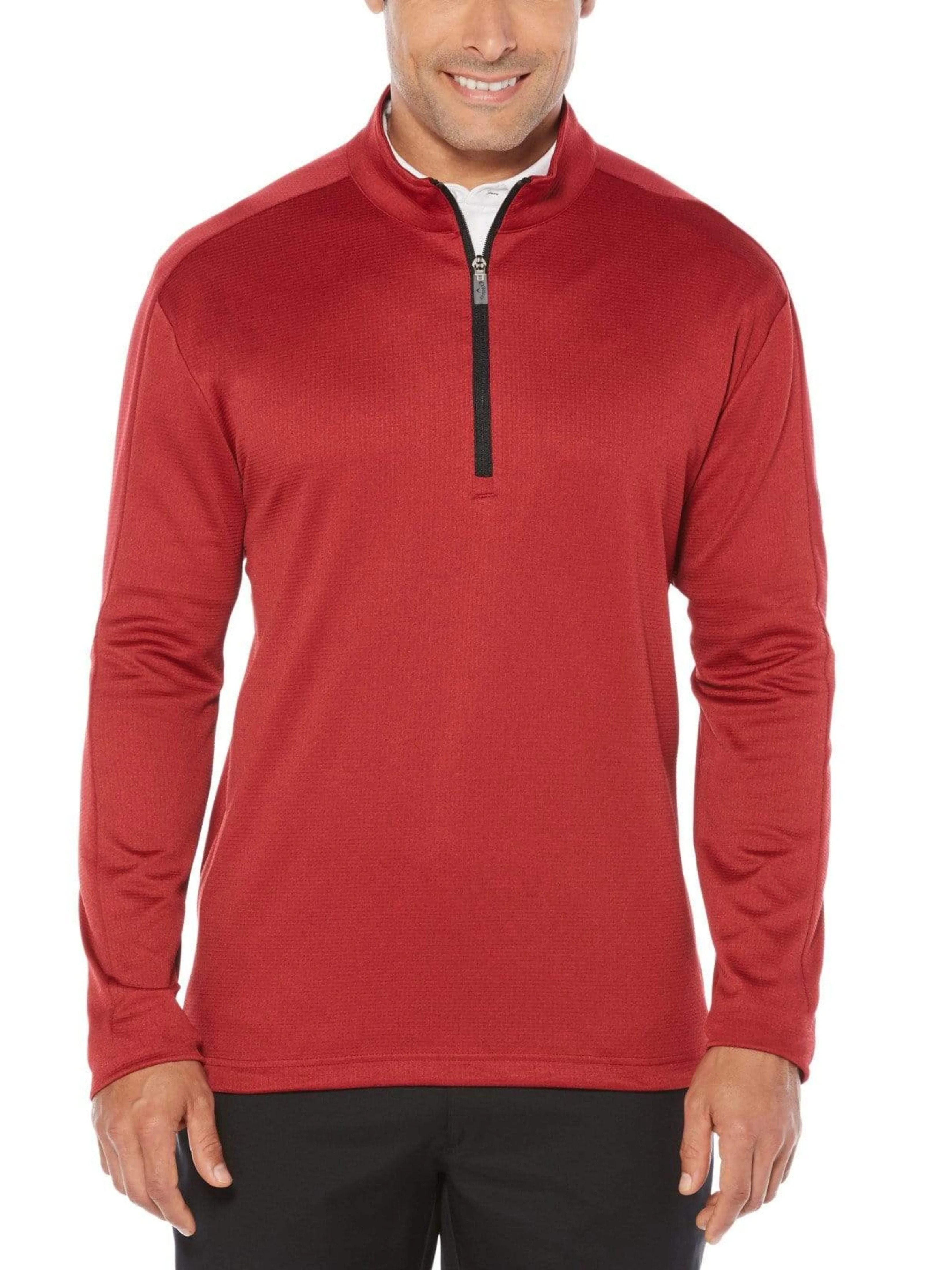 Mens Callaway X Thermal Heathered Waffle Fleece Mid-Layer