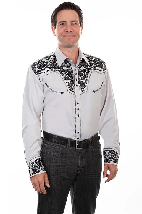 Men's Vintage Western Shirt Collection: Scully Gunfighter Steel