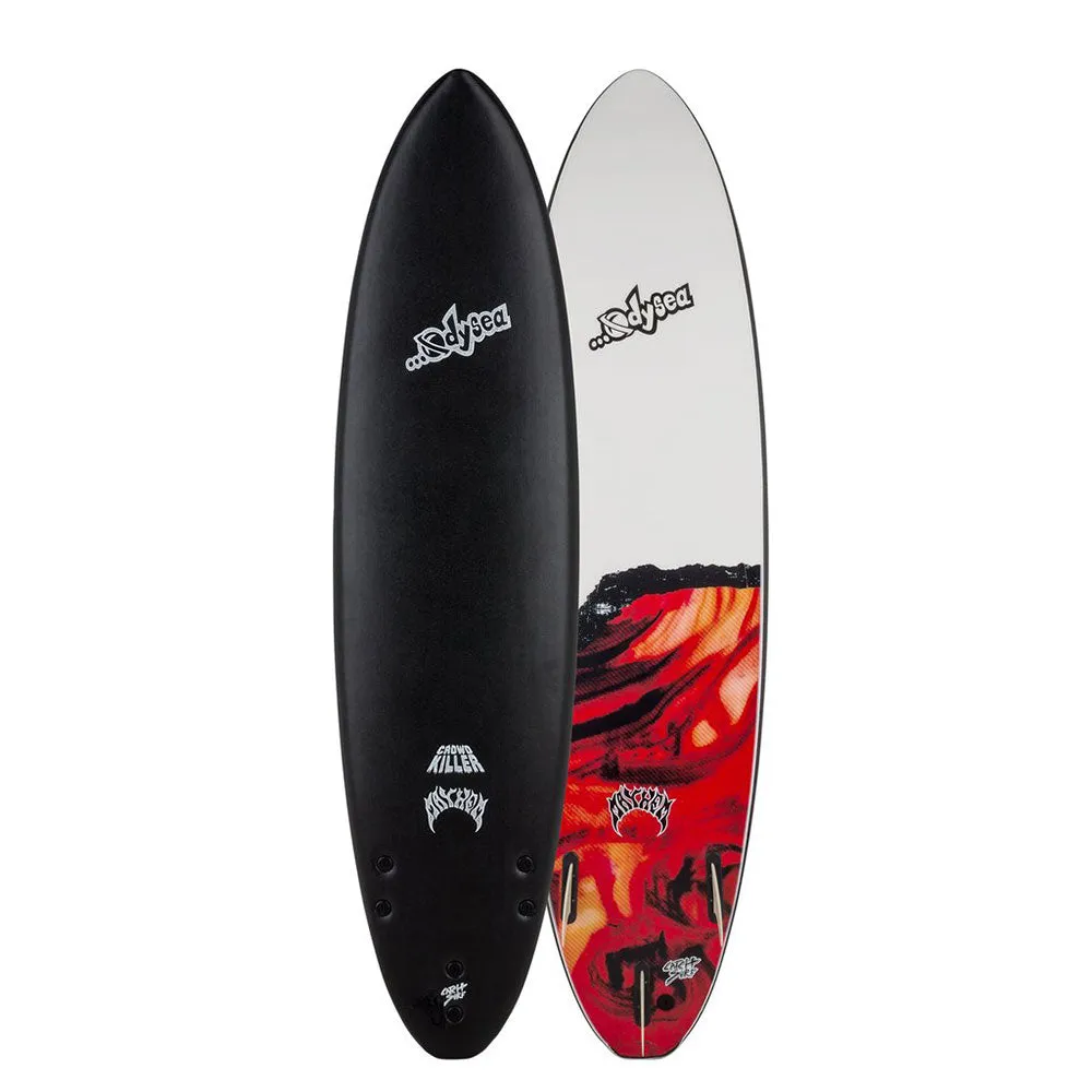 ODYSEA X Lost Crowd Killer 7'2 Soft Surfboard - Black
