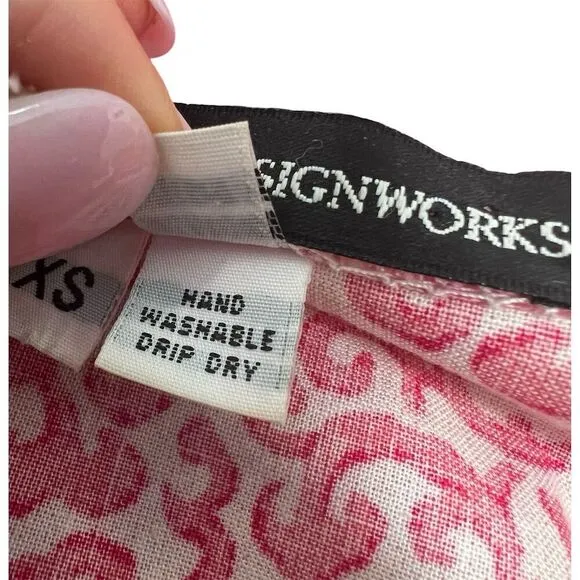 Outside Designworks Women's Rain Coat XS Pink Paisley Hooded Jacket Waterproof