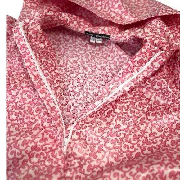 Outside Designworks Women's Rain Coat XS Pink Paisley Hooded Jacket Waterproof