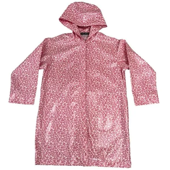 Outside Designworks Women's Rain Coat XS Pink Paisley Hooded Jacket Waterproof