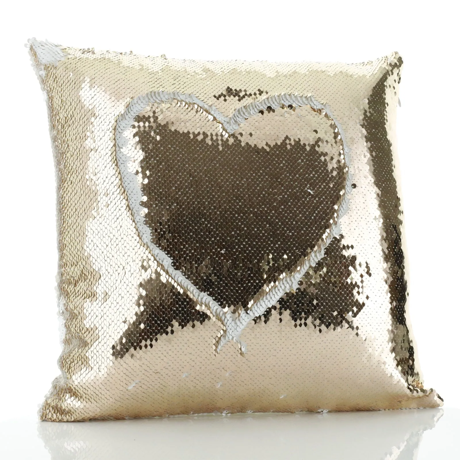 Personalised Sequin Cushion with Cow Pink Bows and Cute Text