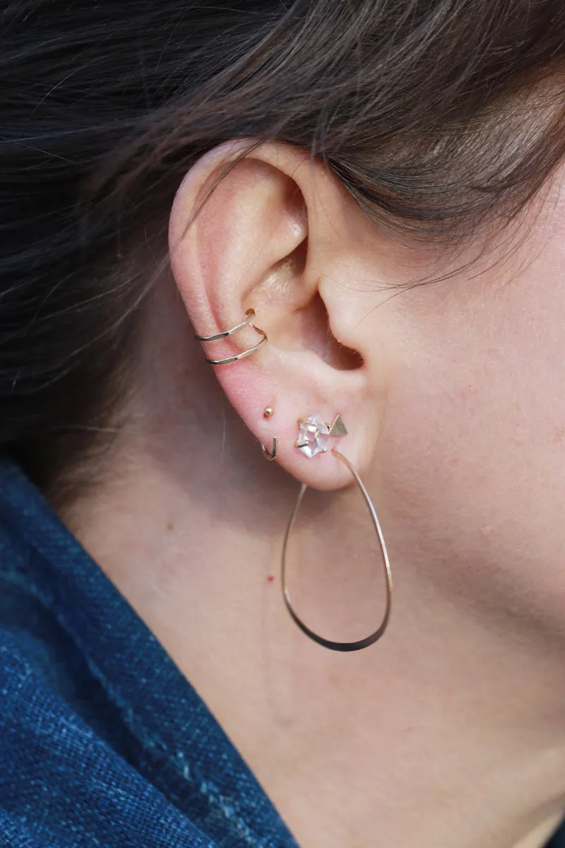 Prong set Herkimer Diamond Stud Earrings