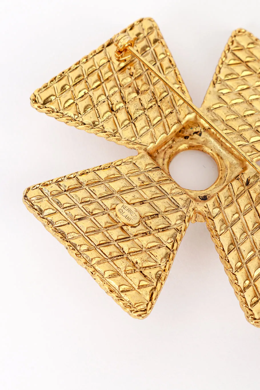 Rhinestone Maltese Cross Brooch