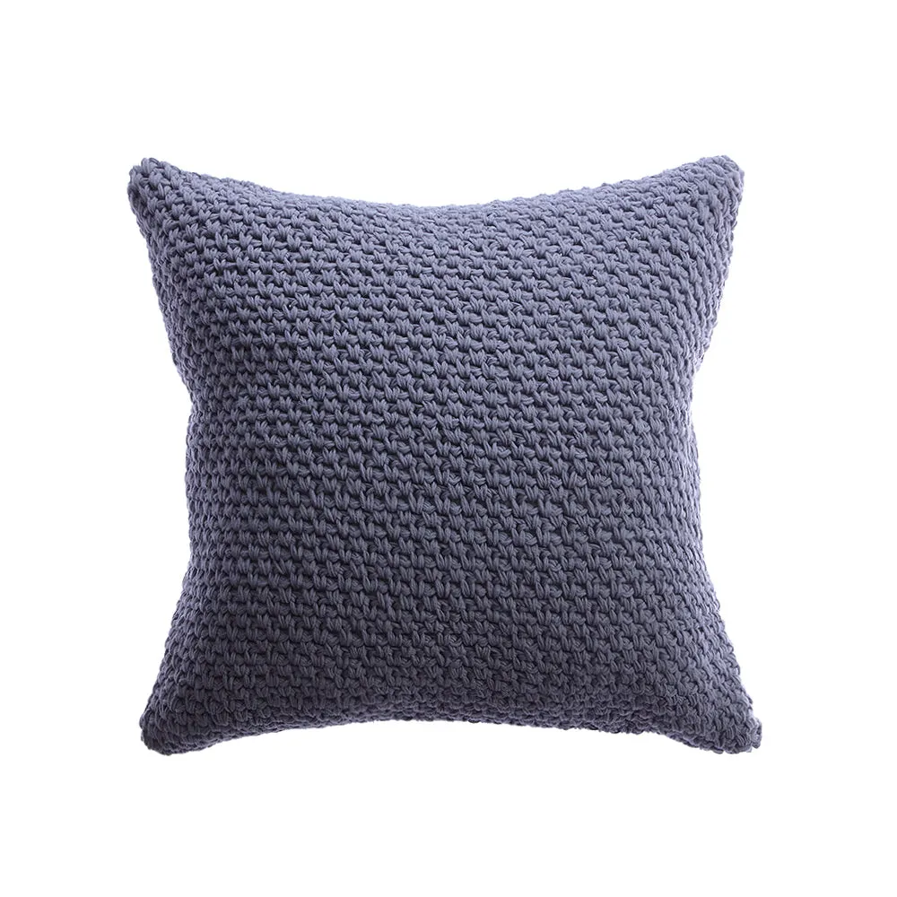 Roma Cotton Pillow - Light Grey
