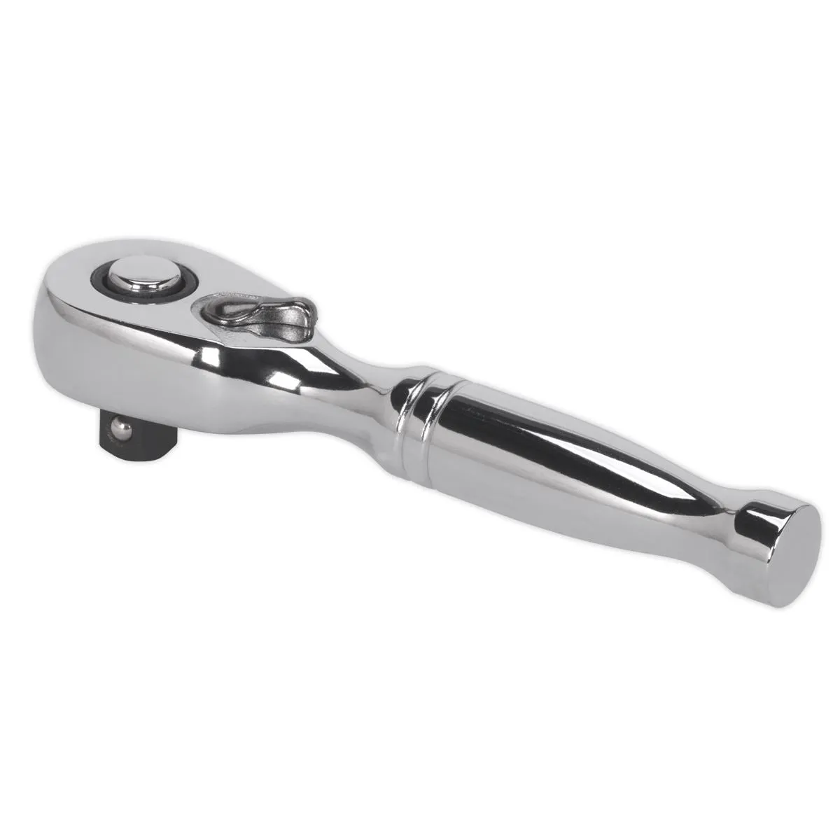 Sealey Premier Stubby Ratchet Wrench 1/4"Sq Drive Pear-Head Flip Reverse